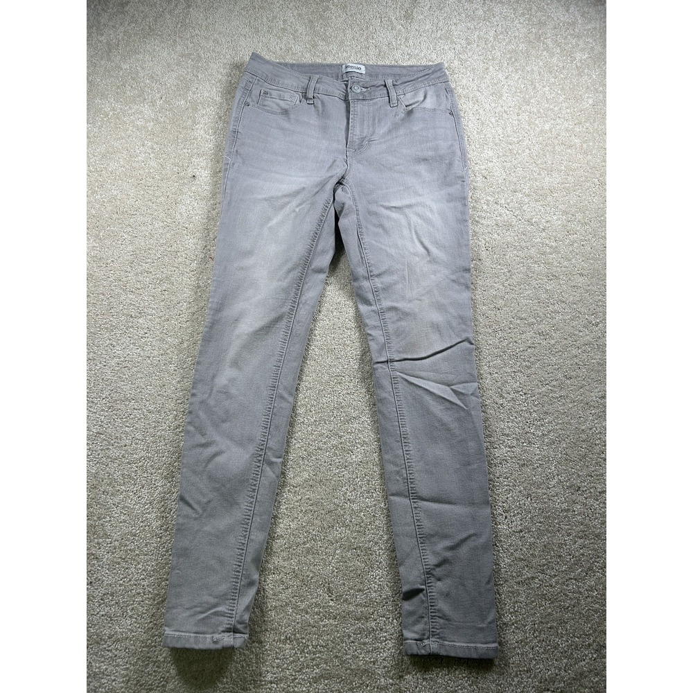 Kensie Jeans Womens 2/26 Gray Skinny Stretch Pants Mid Rise Slim Fit Casual